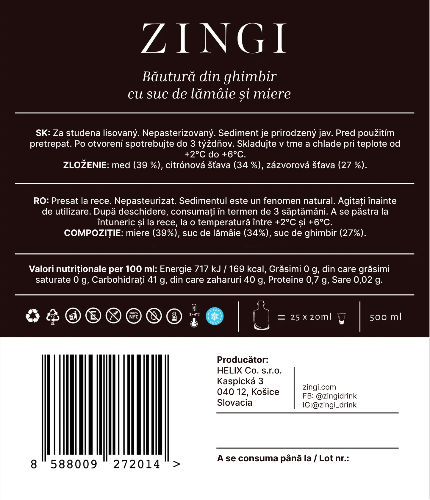 Pachet de 3 ZINGI x 500ml + LIVRARE GRATUITĂ