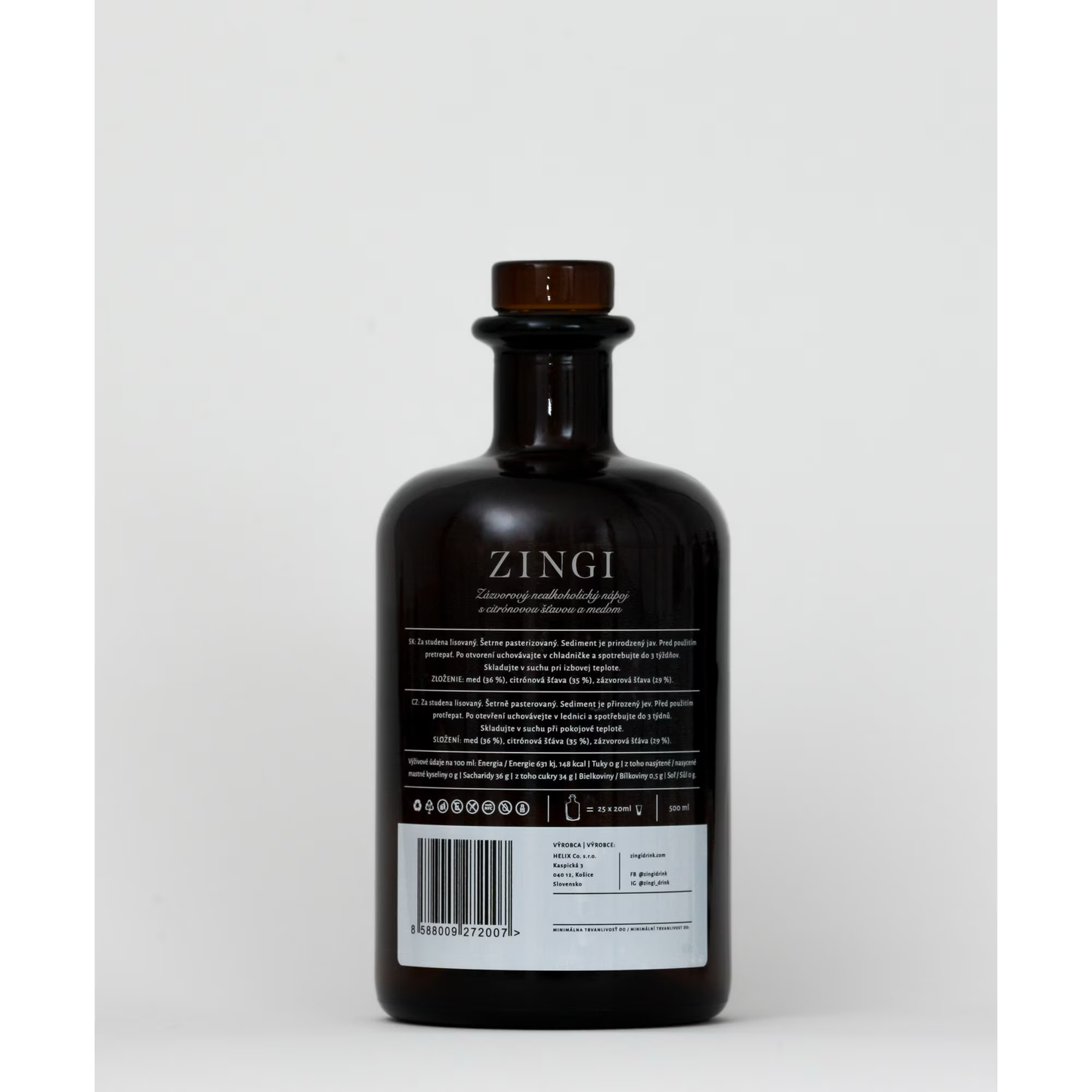 Bautura din Ghimbir cu Miere si Lamaie, 500ml, Zingi